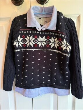 Like New Lapin House Sweater with Built In Shirt 🚭